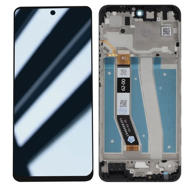 Écran Original Motorola G14 LCD + Vitre Tactile (avec châssis) Gris clair