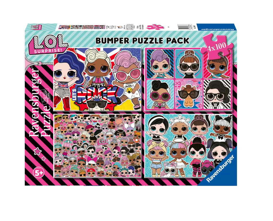 Ravensburger Puzzles 4x100 p LOL Surprise Neuf