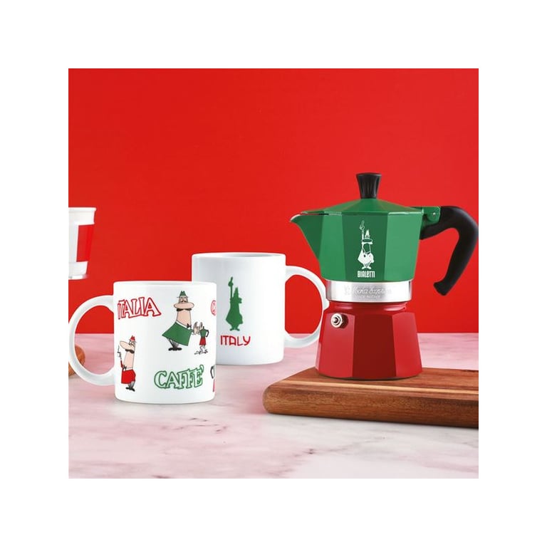 Cafetière Moka Express Italia et 3 tasses - vue 10