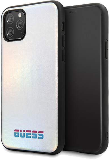 Guess Étui pour iPhone 11 Pro Argent Iridescent