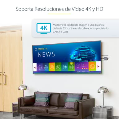 StarTech.com Estensore HDMI su Cat5e / 6 - Estensore HDMI su RJ45 con POC (Power over Cable)