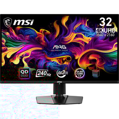 MSI MAG 321UPX Display PC a schermo piatto QD-OLED da 80 cm (31,5'') 3840 x 2160 pixel 4K Ultra HD QDOLED Nero