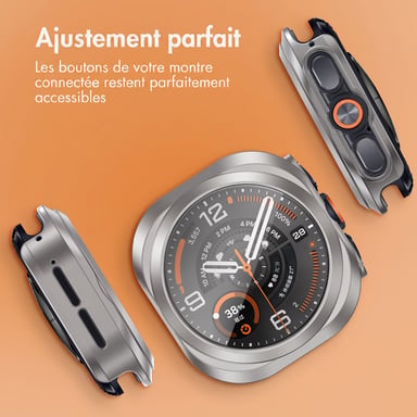 imoshion Coque rigide à couverture complète pour Samsung Galaxy Watch Ultra 2 (2026) - Titanium Gray