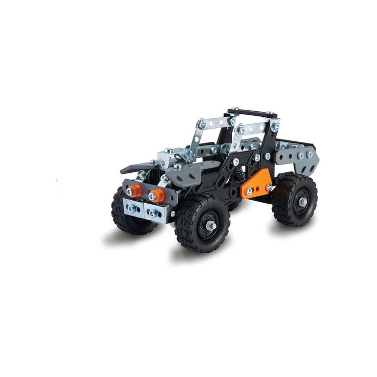 Coffret de construction MECCANO BANDAI Race Truck 10-en-1 APM11115 véhicules 4 roues métal et plastique argent/orange - Neuf