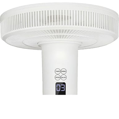 Ventilatore da terra LTC 55W nero e argento