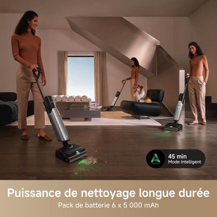 MOVA X4 Pro Aspirateur Laveur Lavage à 'eau chaude Anti enchevêtrement Auto nettoyage à 100 C Aspiration de 20 kPa - vue 4