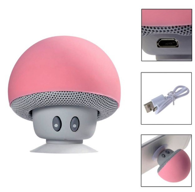 Enceinte Champignon Bluetooth pour Smartphone Ventouse Haut-Parleur Micro  Mini (BLEU) - Shot Case