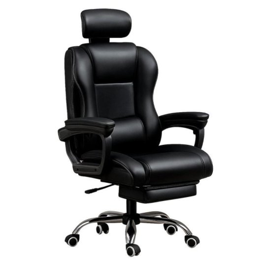 Chaise de bureau COOL Board ergonomique cuir synthétique coussins latex repose pieds - vue 4