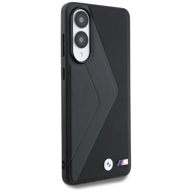 Etui BMW Leather Oversized Stripes MagSafe do Samsung Galaxy S25 Edge czarny