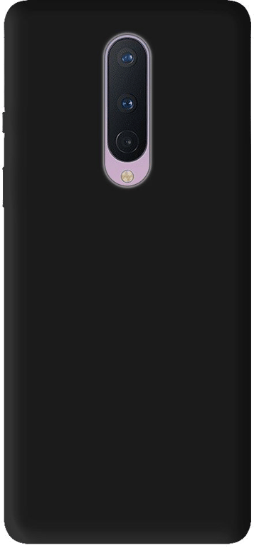 Coque silicone unie compatible Mat Noir OnePlus 8