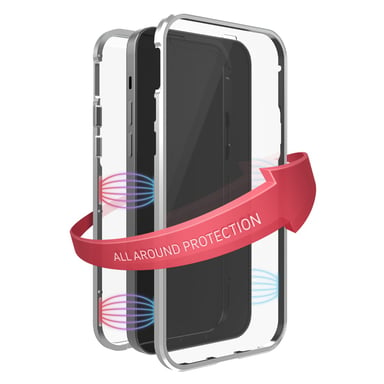 Coque de protection ''360° Glass'' pour Apple iPhone 13 Mini, argent
