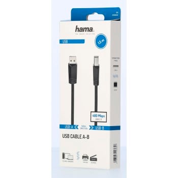 Cable USB, USB 2.0, 480 Mbit/s, 1,50 m