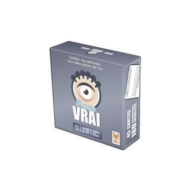 Jeu de société Topi Games Presque Vrai 45 cartes Quizz Culture Générale Gris Bleu