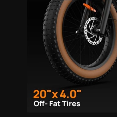 Bicicleta Eléctrica URLIFE T2  - Motor 250W Batería 48V 15.6Ah Pedal Asistido Modo de asistencia al pedaleo- Marrón