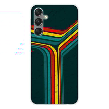 Coque en silicone - Compatible Samsung Galaxy A24 4G - design retro lines