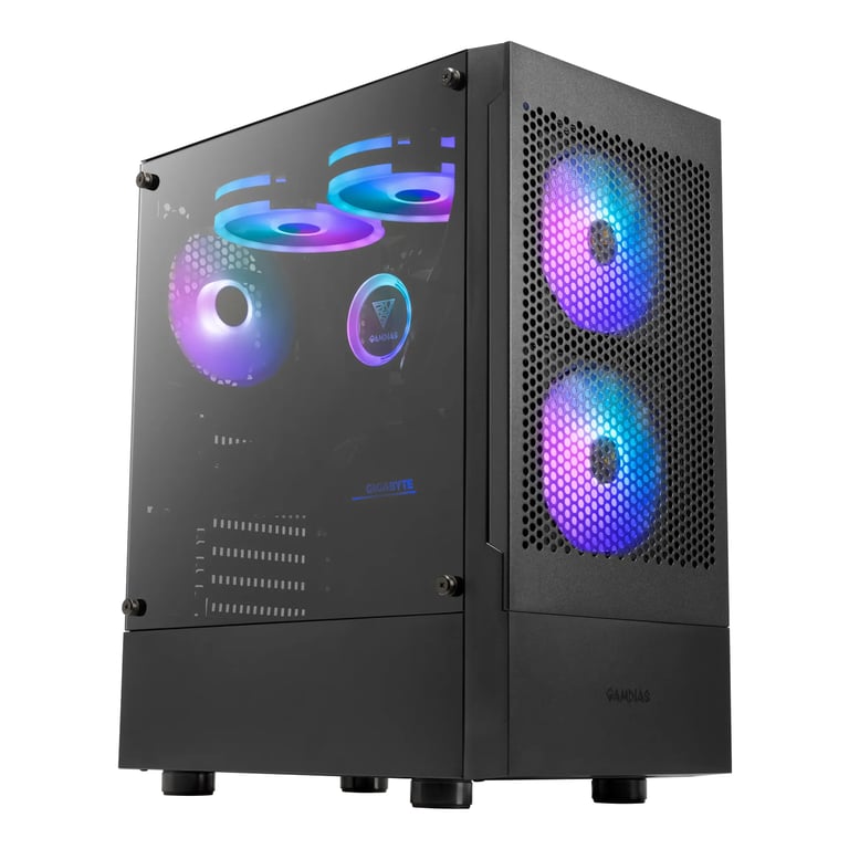 Boitier PC Moyen Tour ATX Gamdias Talos E3 Mesh RGB avec panneaux vitrés - vue 2
