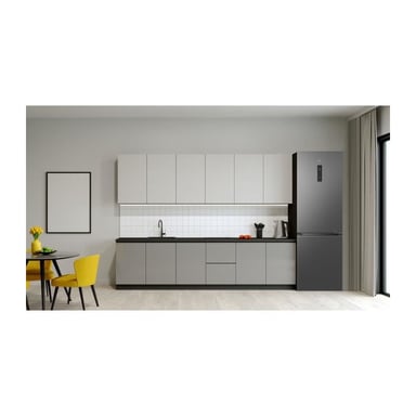 Réfrigérateur combiné - TCL - RP318BSC0 - 2 portes - Classe C - 318 L - 59,5 x 65 x 185 cm - Gris Quartz