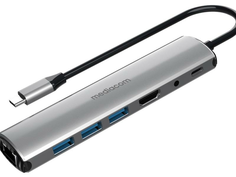 Mediacom MD C313 station d'accueil USB 3.2 Gen 1 3.1 Gen 1 Type C Aluminium Neuf