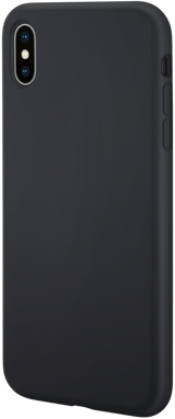 Guscio in silicone gel antiurto per Apple iPhone XS Max, nero satinato