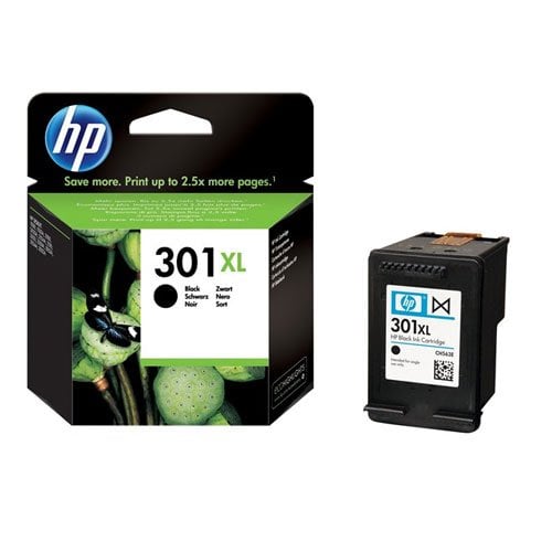 HP 301XL Black Ink Cartridge cartouche d'encre Original Noir (HP 301XL - CH563EE - 1 x Black - Ink cartridge - High Yield - For Deskjet 10XX, 15XX, 2050A J510, 2054A J510, 25XX, Envy 45XX, 55XX, Officejet 26XX, 4634) - Neuf