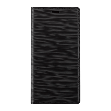 Diarycase 2.0 Funda de piel auténtica con soporte magnético para Apple iPhone 13 Pro Max, Negro medianoche