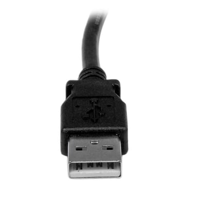 StarTech.com Cable Adaptador USB 3m para Impresora Acodado - 1x USB A Macho - 1x USB B Macho en Ángulo Izquierdo