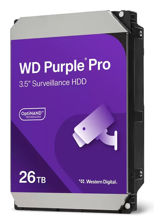 WD Pro WD260PURP Disque dur 26 To surveillance vidéo intelligente interne 3.5 SATA 6Gb/ 7200 toursmin mémoire tampon : 512 Mo - vue 2