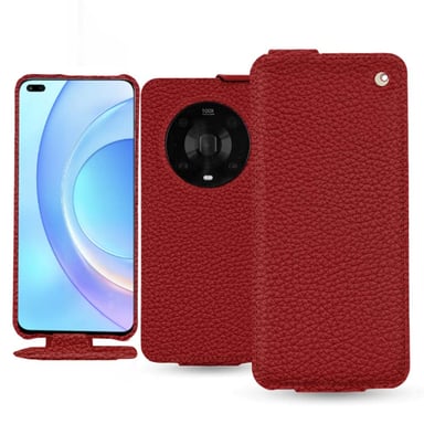 Housse cuir Honor Magic4 Pro -  - Rouge - Cuir grainé