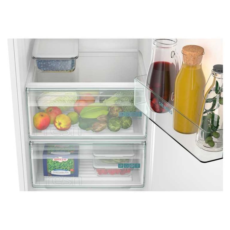 Réfrigérateur intégrable Siemens iQ100 KI81RNSE0 1 porte 310 L Blanc, froid brassé statique, Super réfrigération, alarme de porte ouverte, éclairage LED, classe énergétique E - Neuf
