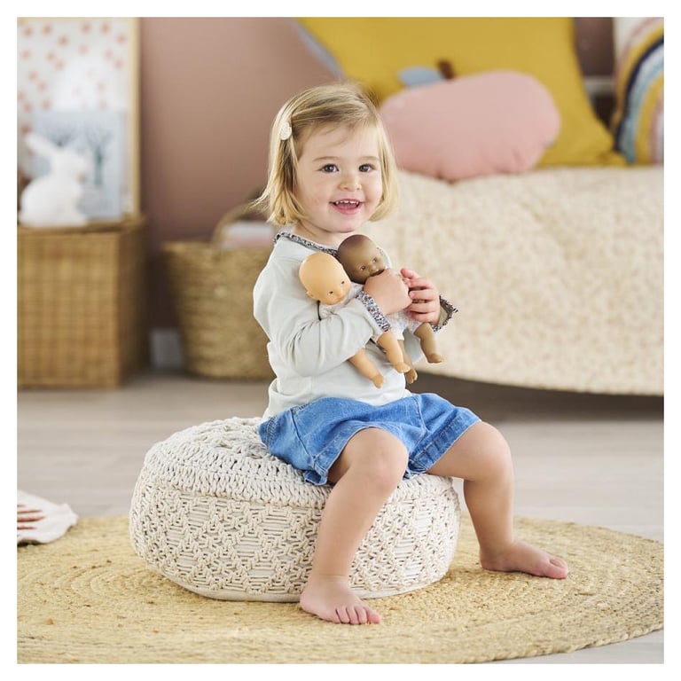 Poupon Calin Lapins aux Yeux Marron - Mini Poupée de 20 cm - Neuf