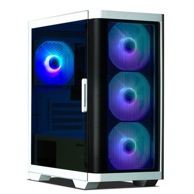 Zalman M4 WHITE Unità centrale Mini Tower Nero, Bianco