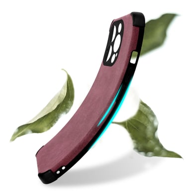 Coque pour Apple iPhone 11 PRO MAX en Bourgogne Violet Housse de protection Étui en silicone TPU avec dos en similicuir élégant