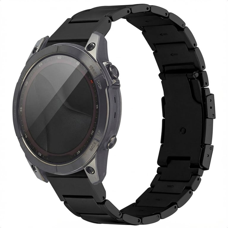Bracelet Accezz pour Garmin 22mm Titane mat - vue 4