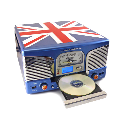 Chaîne Hifi Rétro platine vinyle Multifonction UK - Inovalley