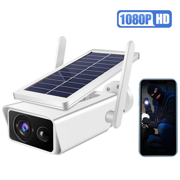 Caméra de Surveillance Exterieur IP 1080p Solaire Vision Nocturne Mouvement  WiFi YONIS - Yonis