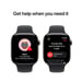 Apple Watch Series 10 (2024) GPS + Cellular, Boitier Titane Ardoise de 46mm avec bracelet Caoutchouc S/M, Noir