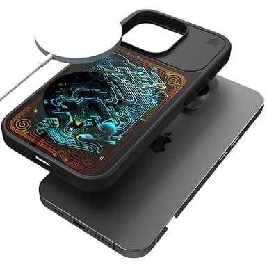 STM Funda para iPhone 15 Pro MagSafe a prueba de golpes con diseño interactivo termosensible Negro