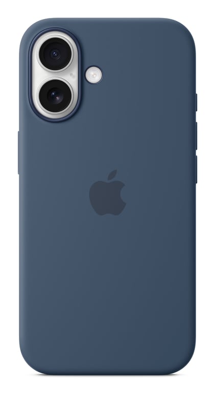 Apple iPhone 16 - Coque en silicone avec MagSafe Bleu - vue 3