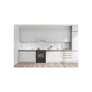 Cuisinière induction CONTINENTAL EDISON CECI60FPB 3 feux 65 L pyrolyse commandes tactiles et manettes Noir L60 x H85 x P60 cm