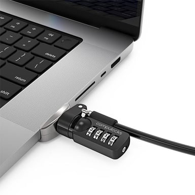 Compulocks MBPR16LDG02CL cable antirrobo Negro, Plata