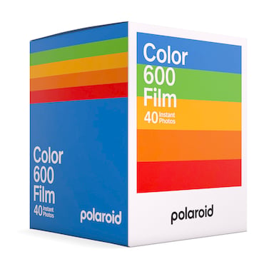 Film instantané Polaroid Color 600 40 poses ISO 640 cadre blanc brillant 7,9 x 7,9 cm pour Polaroid 600