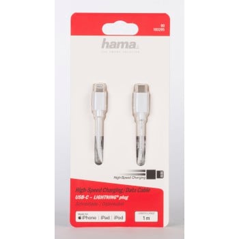 Cavo di ricarica rapida/dati, USB Type-C Lightning, 1 m, bianco