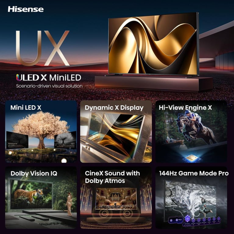 TV QLED MiniLED Hisense 110UXNQ - vue 3