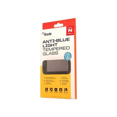 Verre trempé JUST FOR GAMES Nintendo Switch 2 Anti-lumière bleue 9H 0,3 mm Antitraces Transparent