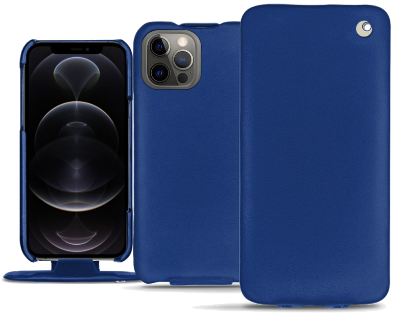 Housse cuir Apple iPhone 12 Pro Max - Rabat verticalBleu