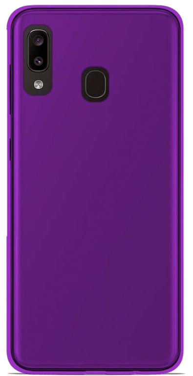 Coque silicone unie compatible Givré Violet Samsung Galaxy A20 Galaxy A30