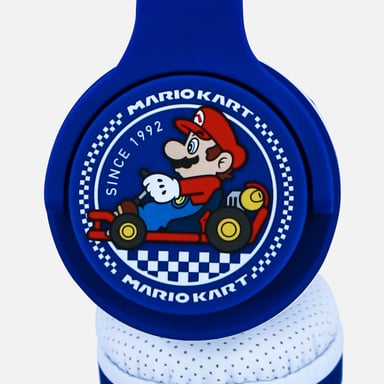 OTL Technologies Cuffie Super Mario Nintendo Mariokart con archetto cablato Blu, Bianco