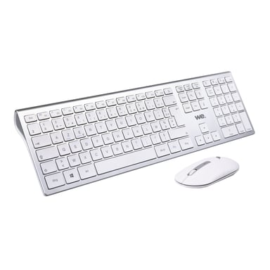 WE Bundle clavier souris sans fil rechargeable 2,4G BT Blanc