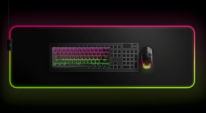 Teclado para juegos - AZERTY - STEELSERIES - Apex Pro Mini Wireless FR - Sin teclado - Retroiluminado - Negro