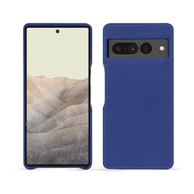 Coque cuir Google Pixel 7 Pro -  - Bleu - Cuir lisse